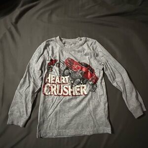 Gray 'Heart Crusher' Kids Size 4 Valentine’s Shirt